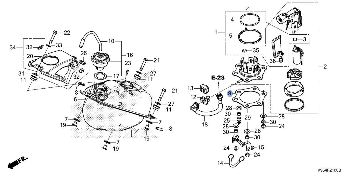 Honda OEM part 17519-MKE-A00