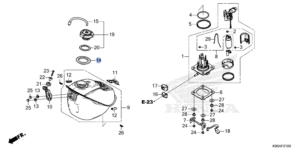 Honda OEM part 17519-MKE-AF0