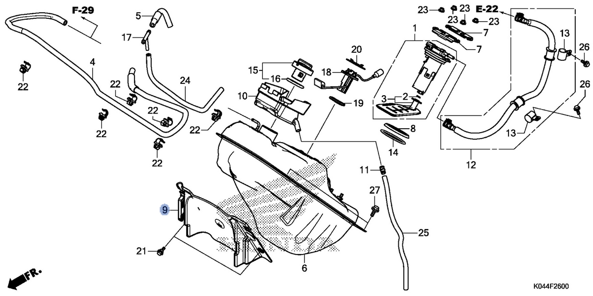Honda OEM part 17520-K04-930