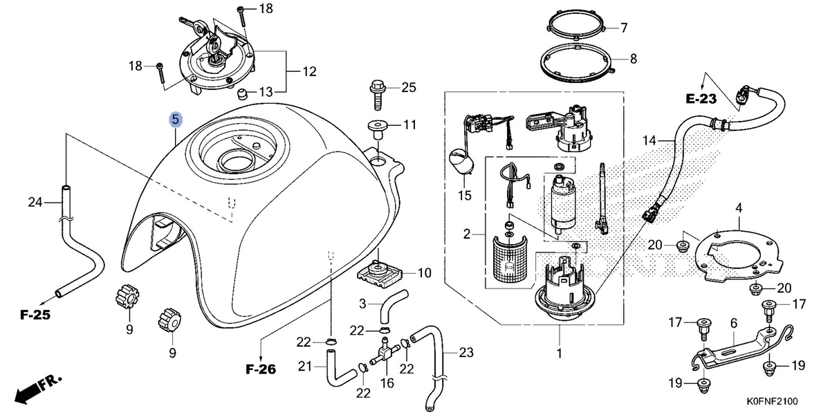 Honda OEM part 17520-K0F-TE0ZC