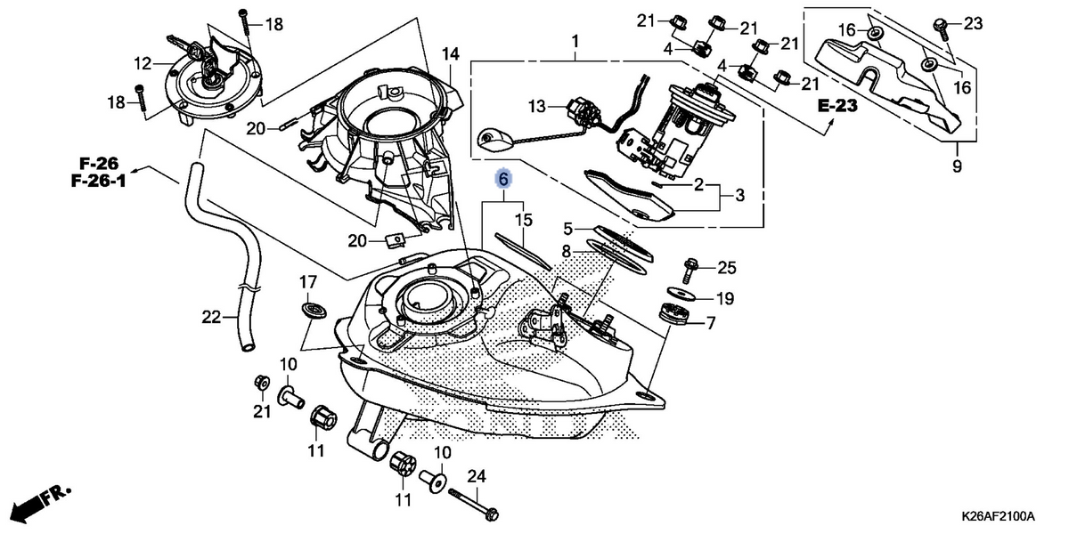 Honda OEM part 17520-K26-B01