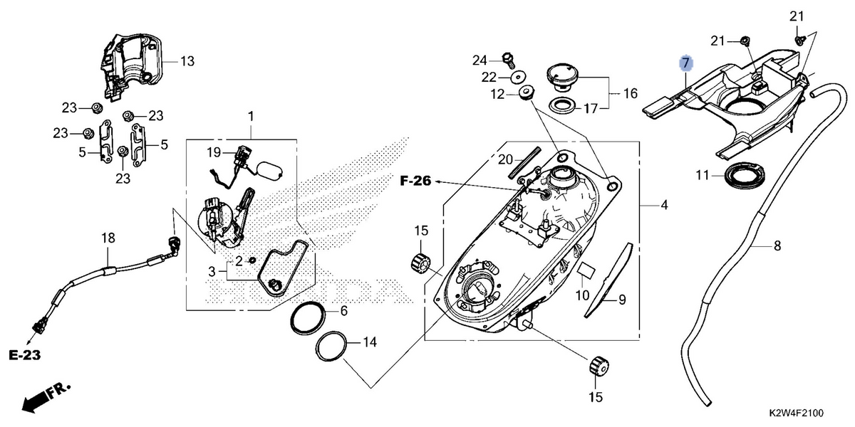 Honda OEM part 17520-K2W-J10