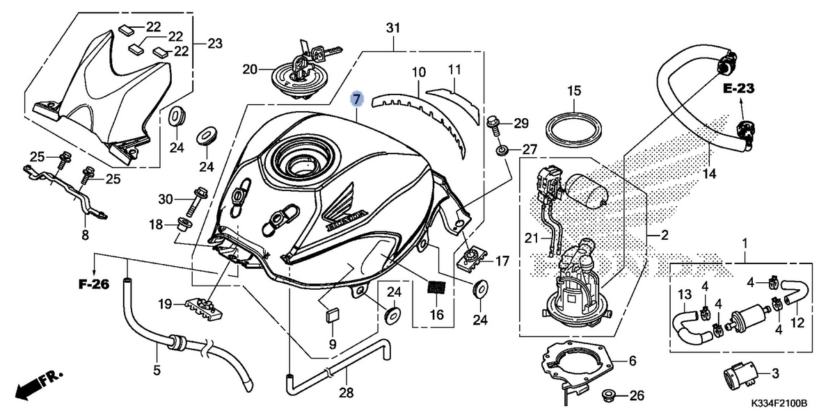 Honda OEM part 17520-K33-A30ZA
