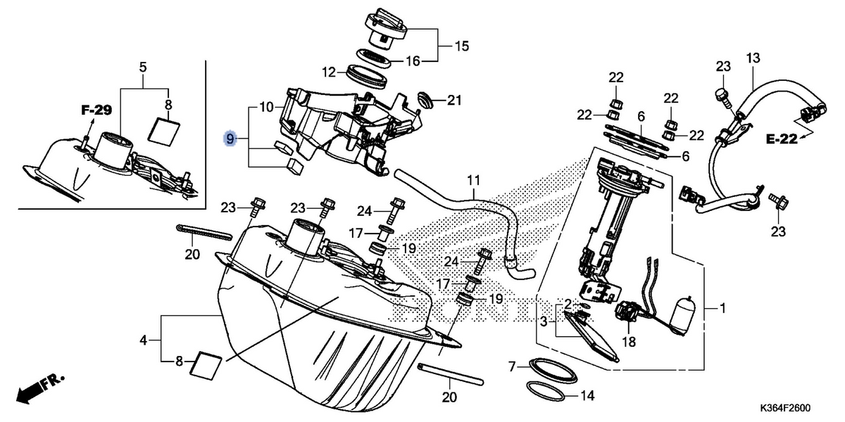 Honda OEM part 17520-K35-V00