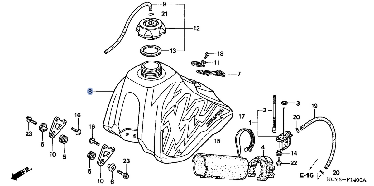 Honda OEM part 17520-KCY-A40ZA