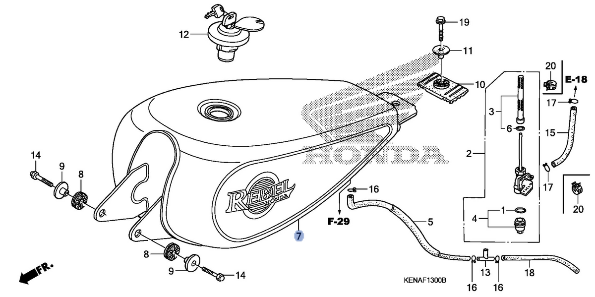 Honda OEM part 17520-KEN-B30ZB