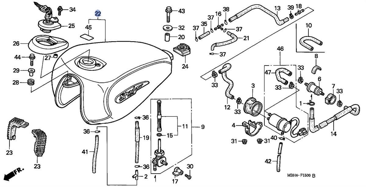 Honda OEM part 17520-MBH-760ZA