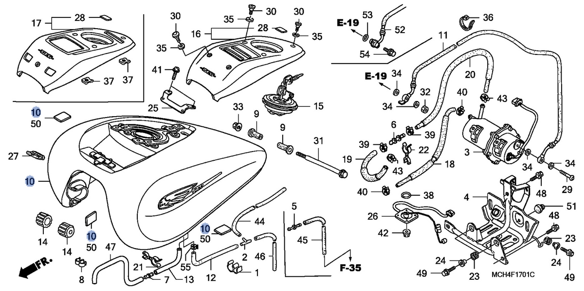 Honda OEM part 17520-MCH-G10ZG