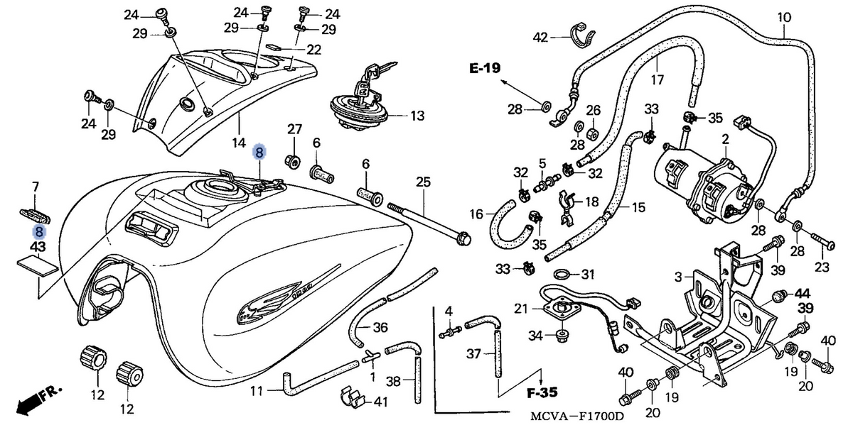 Honda OEM part 17520-MCV-600ZD