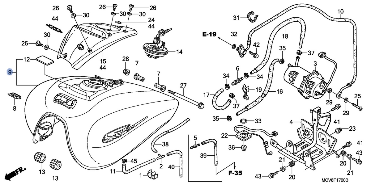 Honda OEM part 17520-MCV-F00ZC