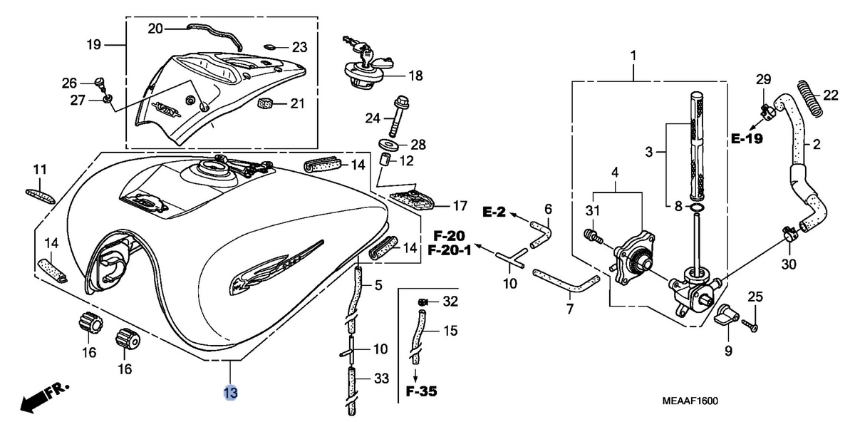 Honda OEM part 17520-MEA-A50ZA