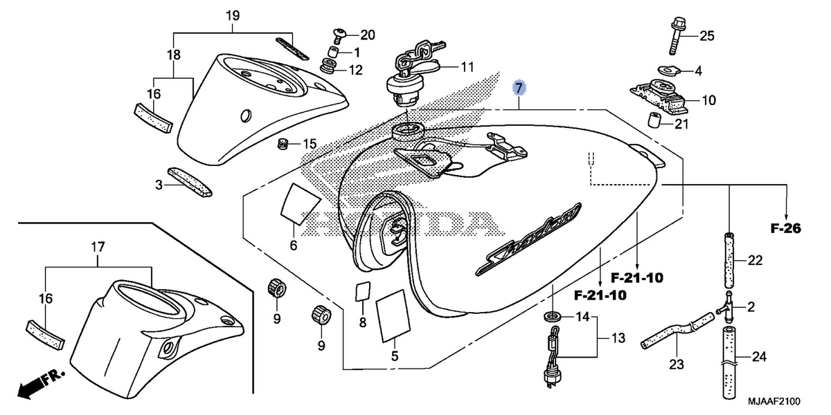 Honda OEM part 17520-MEG-H00ZB