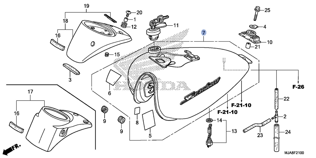 Honda OEM part 17520-MEG-H00ZD