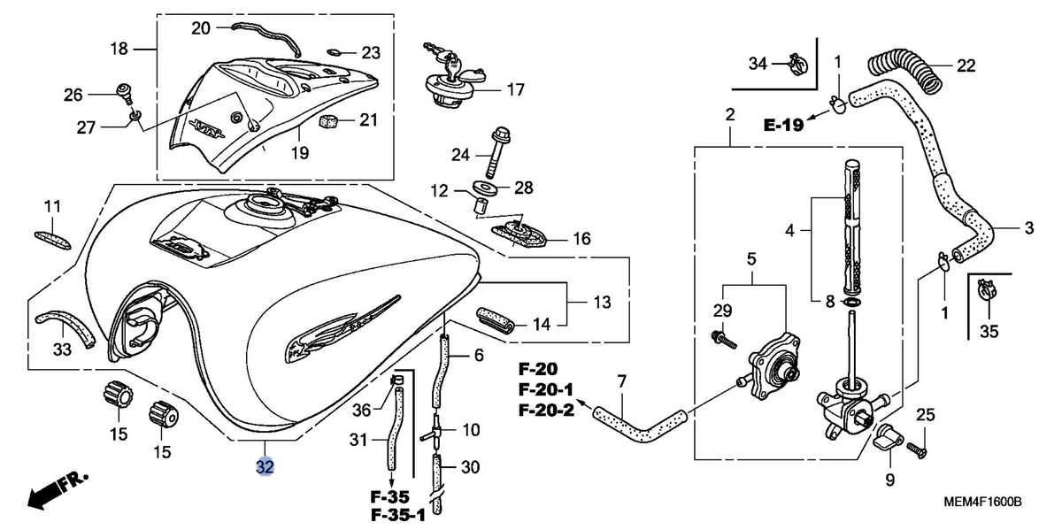 Honda OEM part 17520-MEM-690ZG