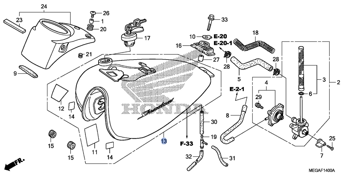 Honda OEM part 17520-MFE-670ZA