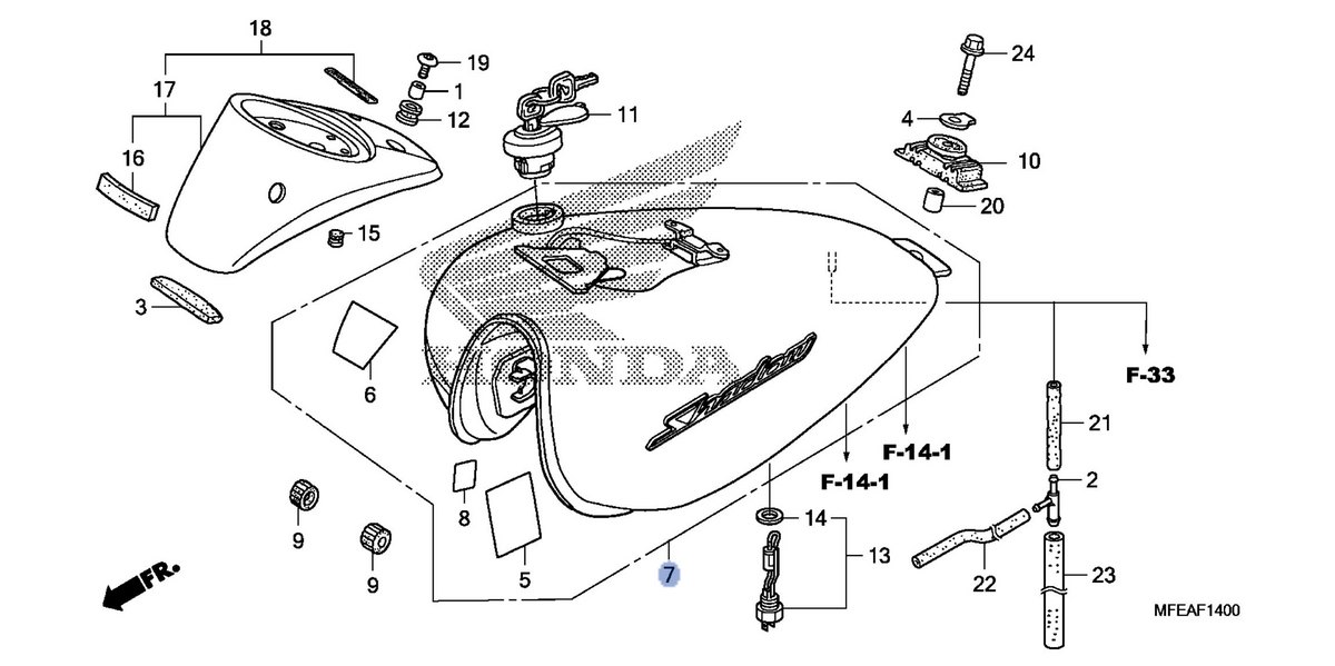 Honda OEM part 17520-MFE-A40ZA