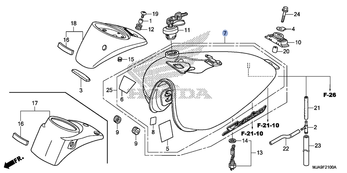 Honda OEM part 17520-MFE-U00ZK