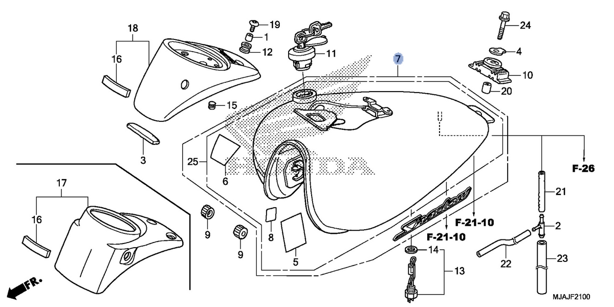 Honda OEM part 17520-MFE-U00ZM