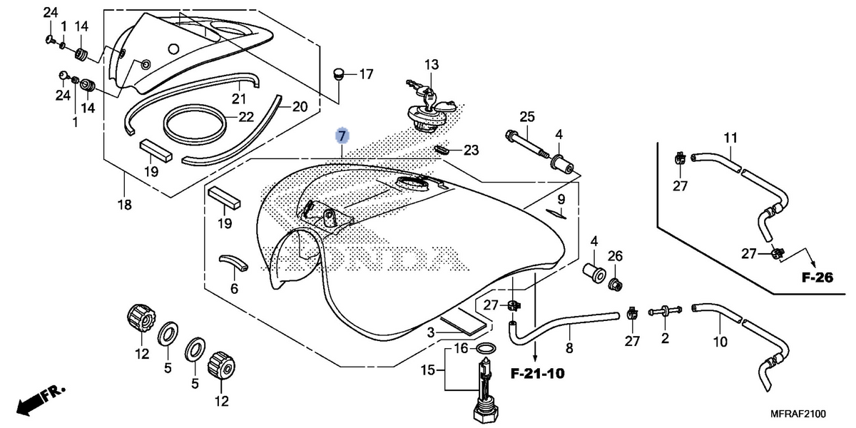Honda OEM part 17520-MFY-A00ZA