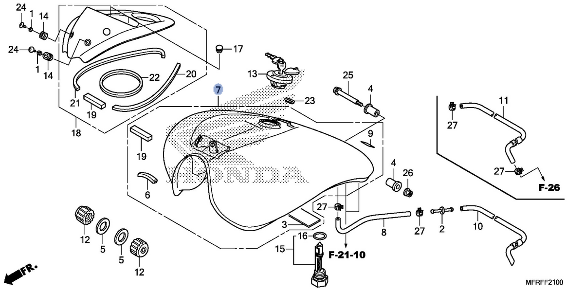 Honda OEM part 17520-MFY-A00ZJ