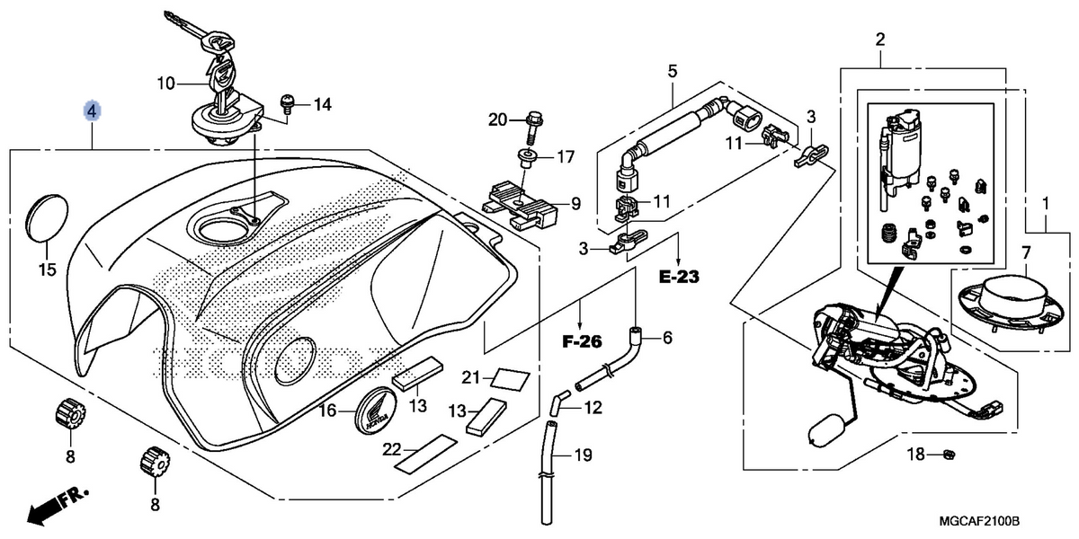Honda OEM part 17520-MGC-N40ZC