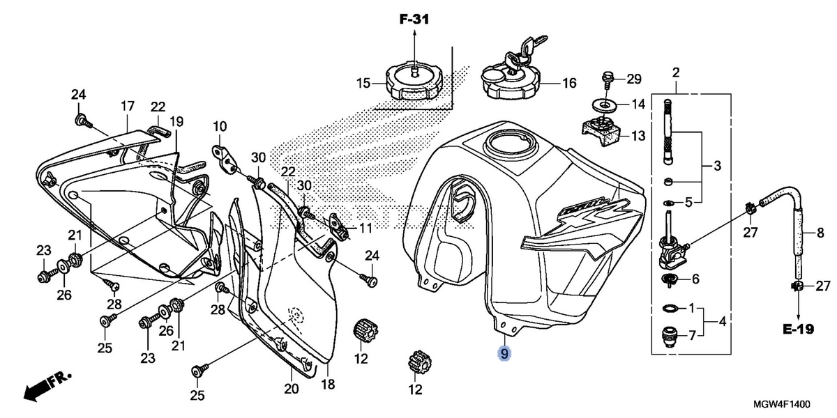 Honda OEM part 17520-MGW-AB0ZA