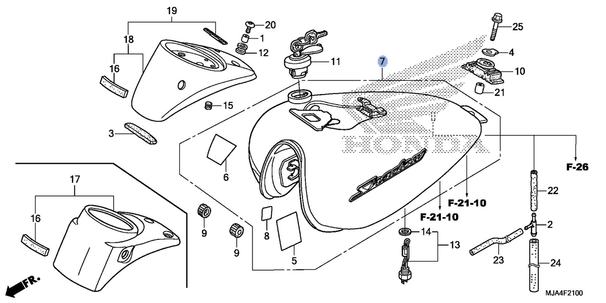 Honda OEM part 17520-MJA-H40ZA