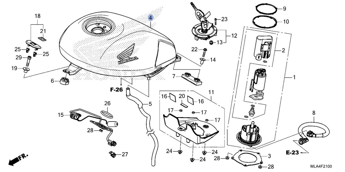 Honda OEM part 17520-MLA-A10ZC