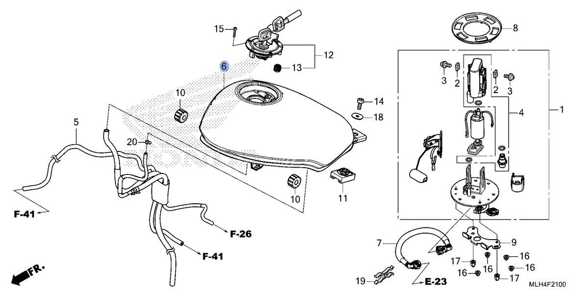 Honda OEM part 17520-MLH-A20ZC