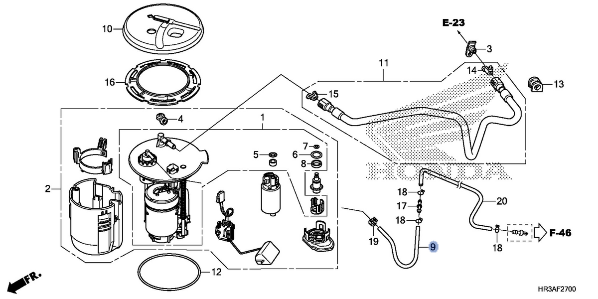 Honda OEM part 17521-HR3-A20