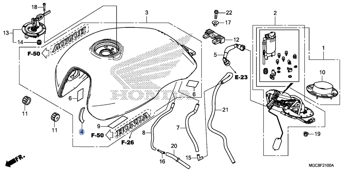 Honda OEM part 17521-MGC-JB0
