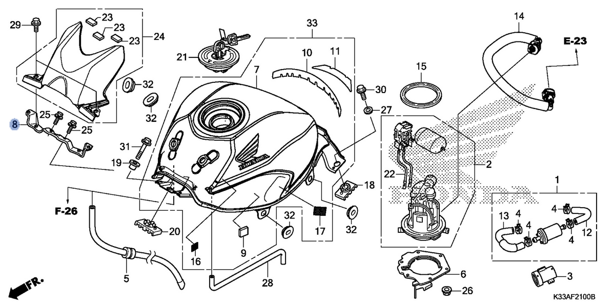 Honda OEM part 17522-K33-700