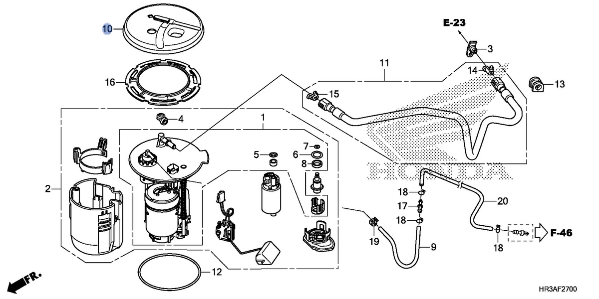 Honda OEM part 17523-HR3-A20