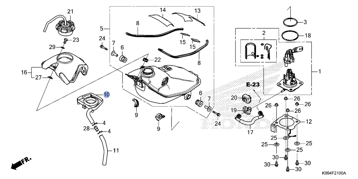 Honda OEM part 17523-K99-A00