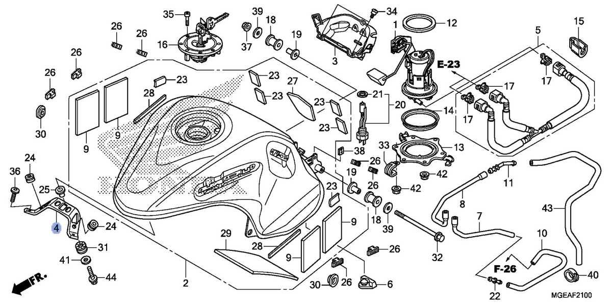 Honda OEM part 17523-MGE-000
