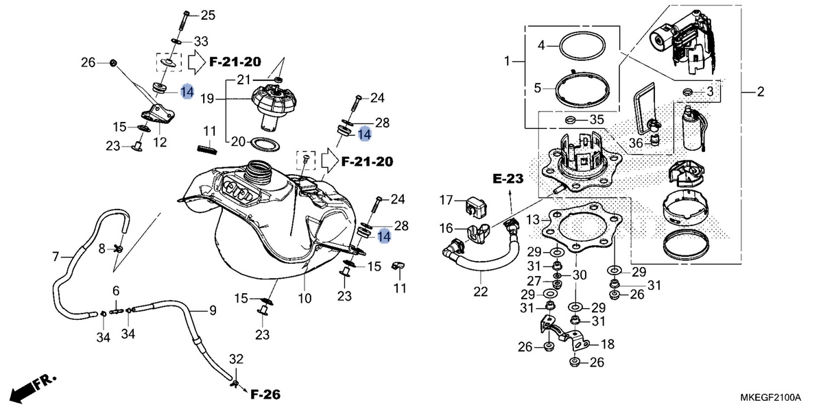 Honda OEM part 17523-MKE-A50