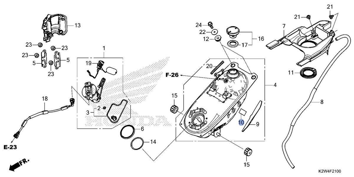 Honda OEM part 17524-K2W-J10