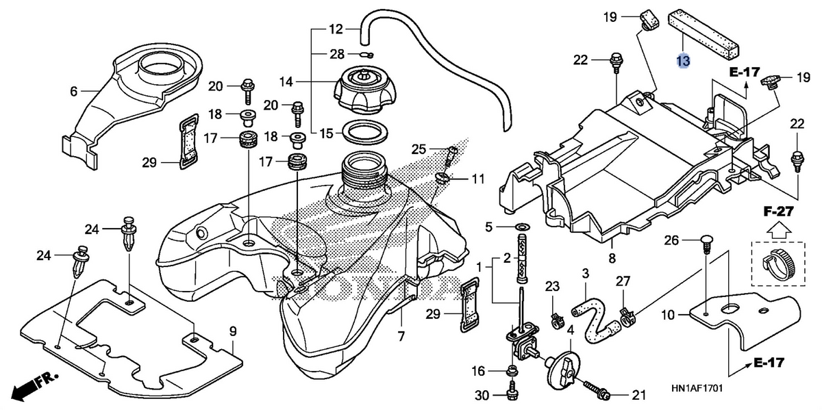 Honda OEM part 17525-HN1-A70