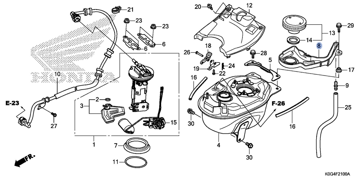 Honda OEM part 17525-K0G-900