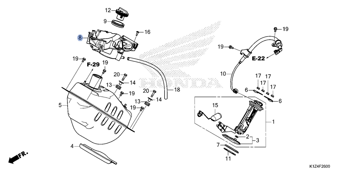 Honda OEM part 17525-K1Z-J10