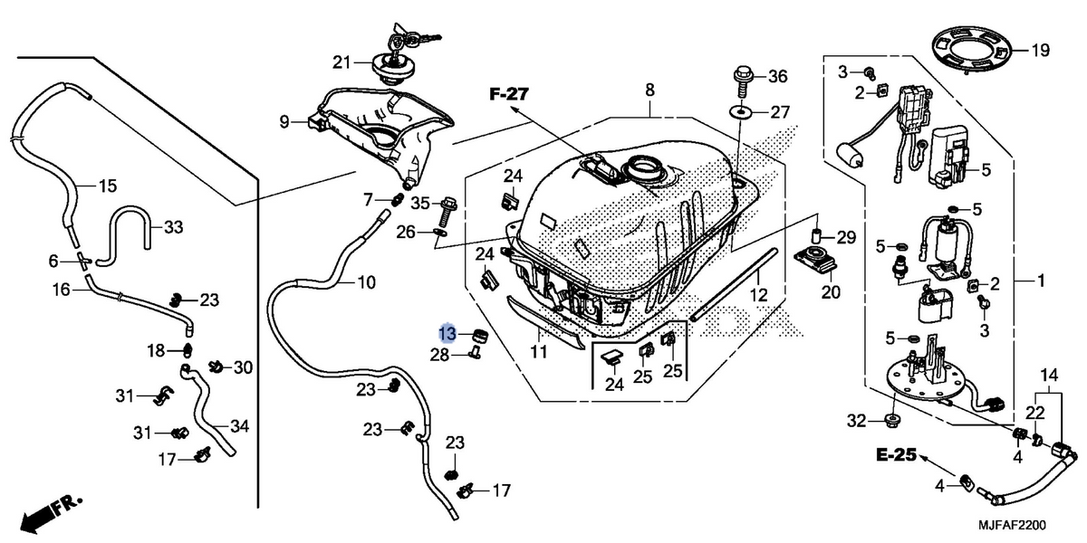 Honda OEM part 17525-KFK-000