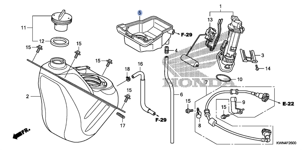 Honda OEM part 17525-KWN-900