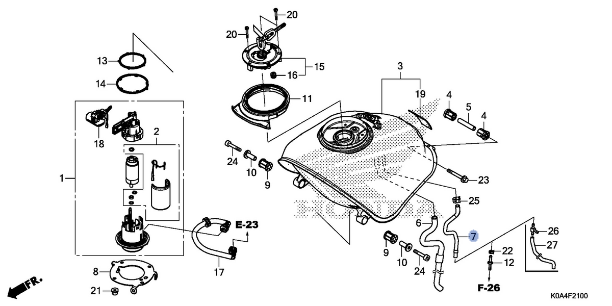 Honda OEM part 17526-K0A-A00