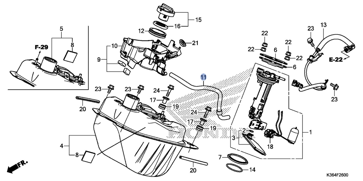 Honda OEM part 17526-K35-V00