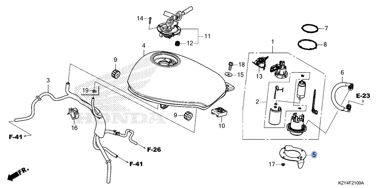 Honda OEM part 17526-K87-A00