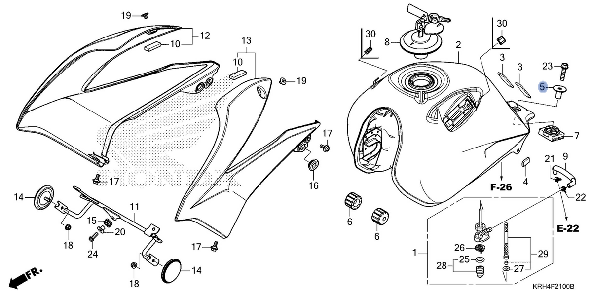Honda OEM part 17526-KRH-900