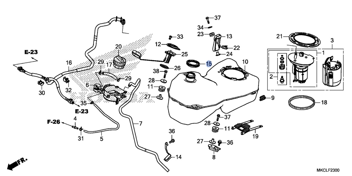 Honda OEM part 17526-KRJ-900