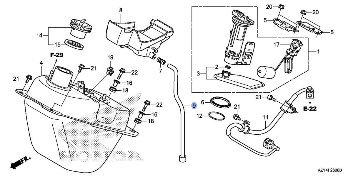 Honda OEM part 17526-KWN-711