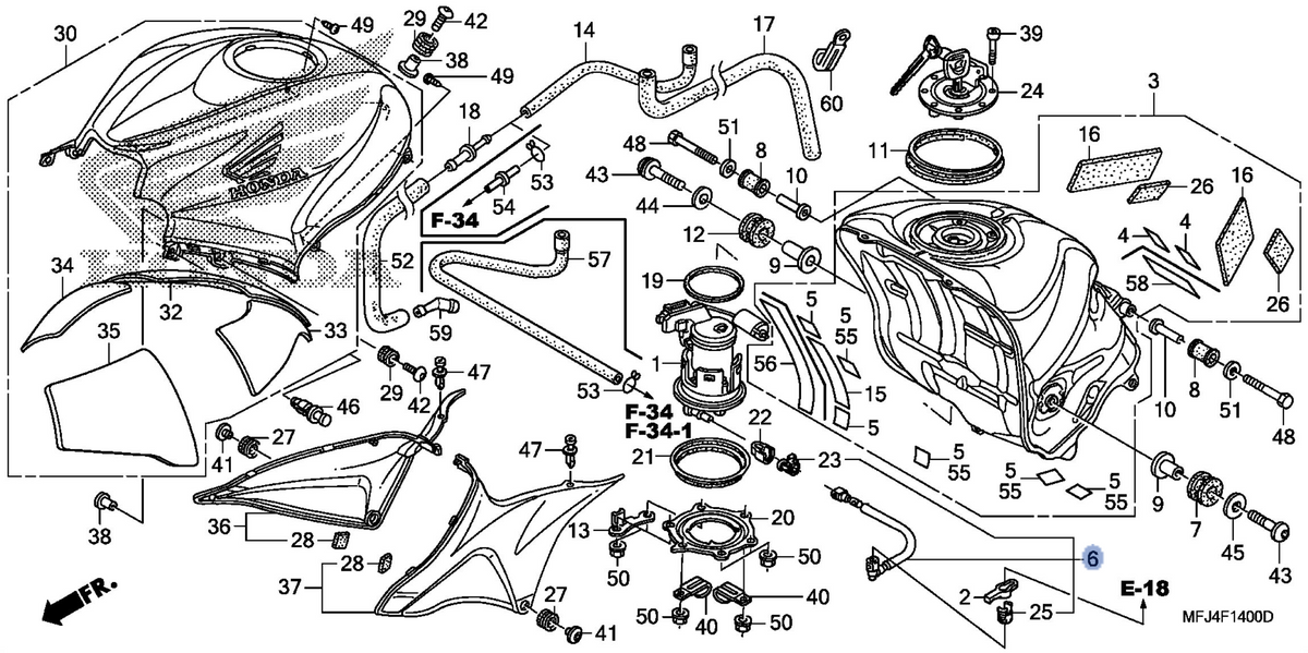 Honda OEM part 17526-MFJ-D01