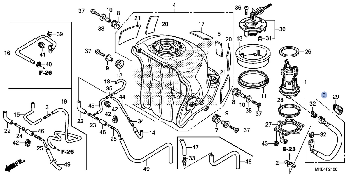 Honda OEM part 17526-MFL-003